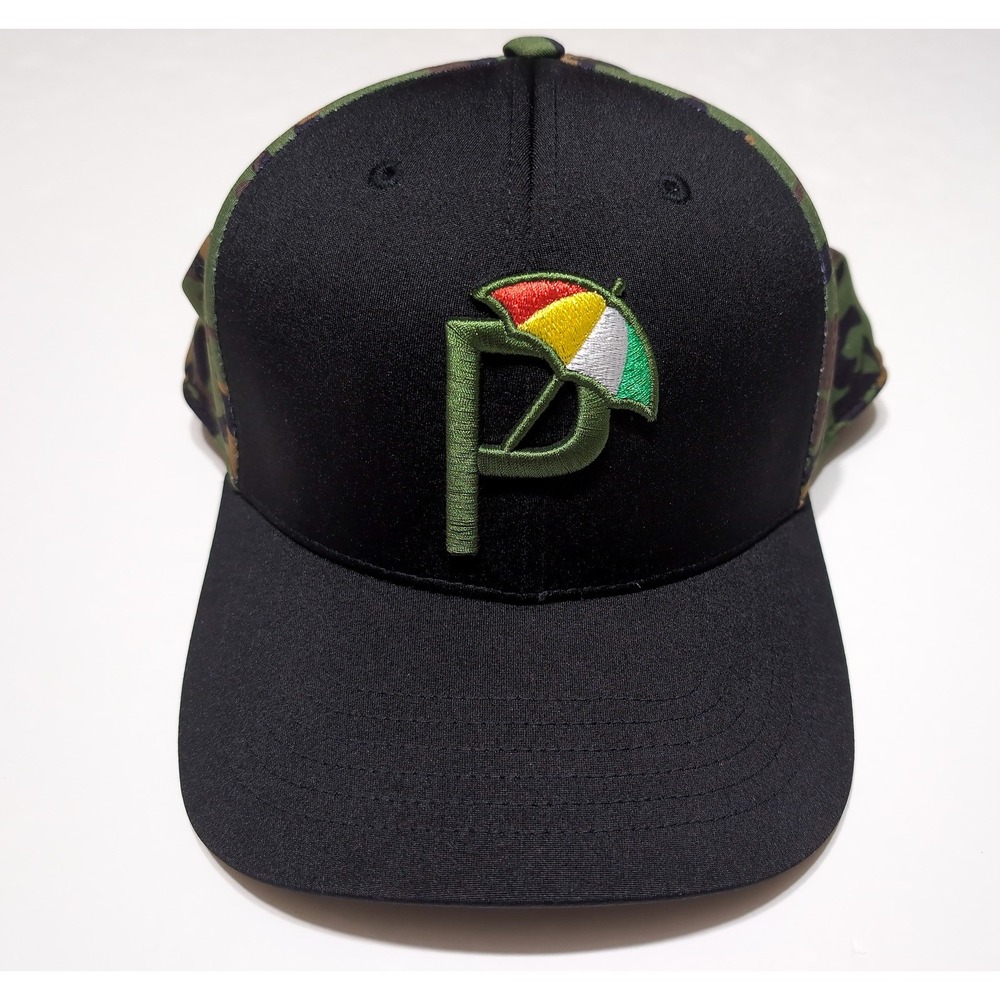 PUMA Golf Arnold Palmer Bay Hill Snap Back Hat Mens OSFA Black Camo Excellent